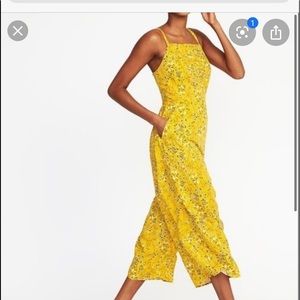 Floral yellow jumpsuit